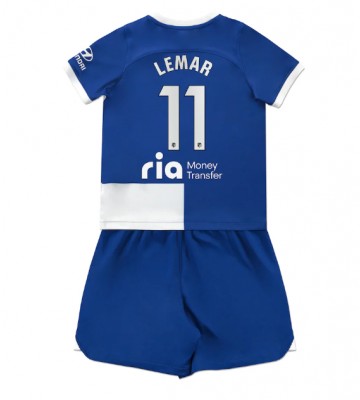 Atletico Madrid Thomas Lemar #11 Koszulka Wyjazdowych Dziecięca 2023-24 Krótki Rękaw (+ Krótkie spodenki)